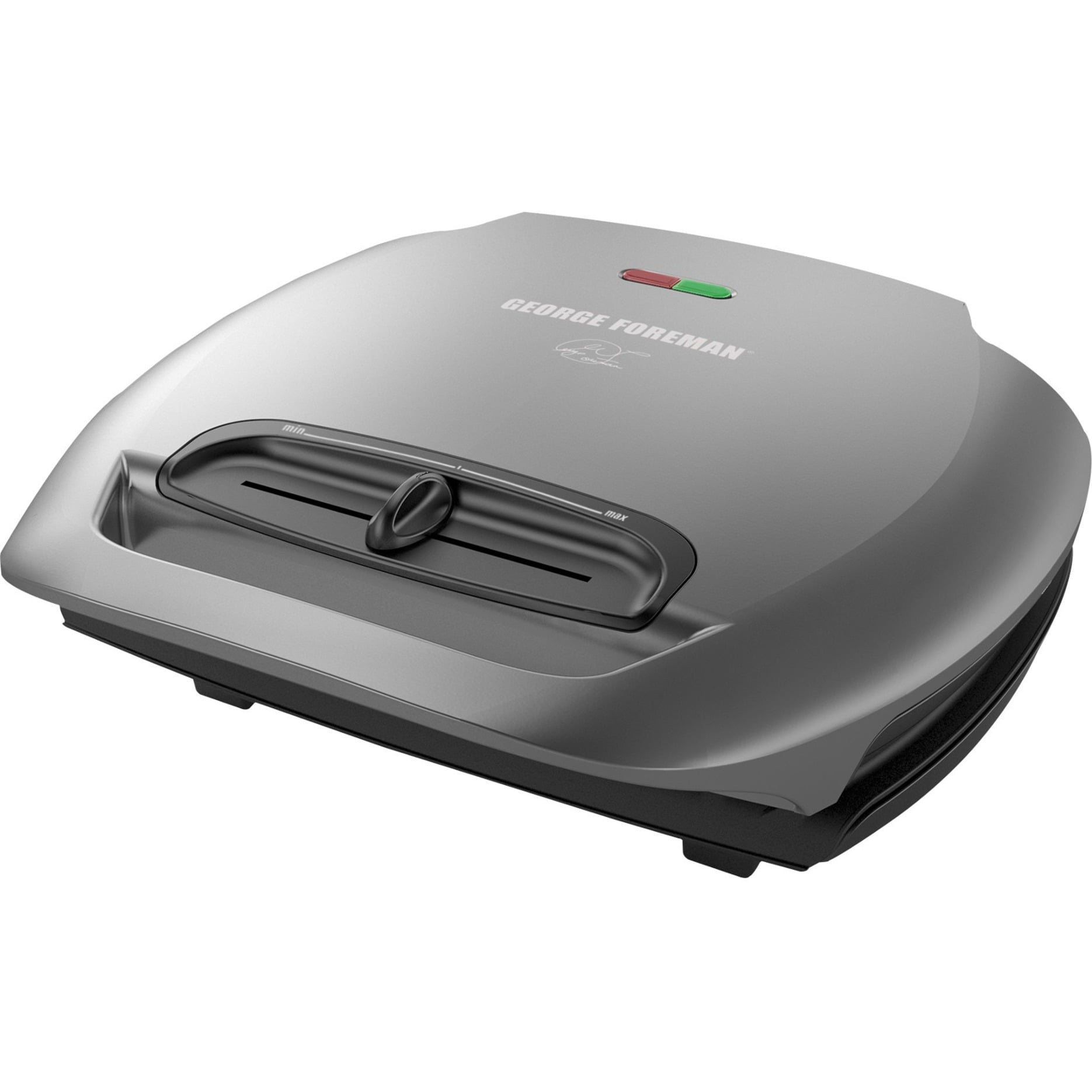 George Foreman 5-Serving Basic Plate Grill With Variable Temperature, Gun  Metal 