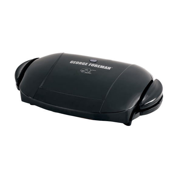 George Foreman 5-Serving Black Electric Contact Grill - Removable Non-Stick Plates