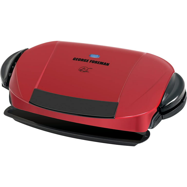 George Foreman GRP90WGR Next Grilleration Electric Nonstick Grill with 5  Removable Plates, Red