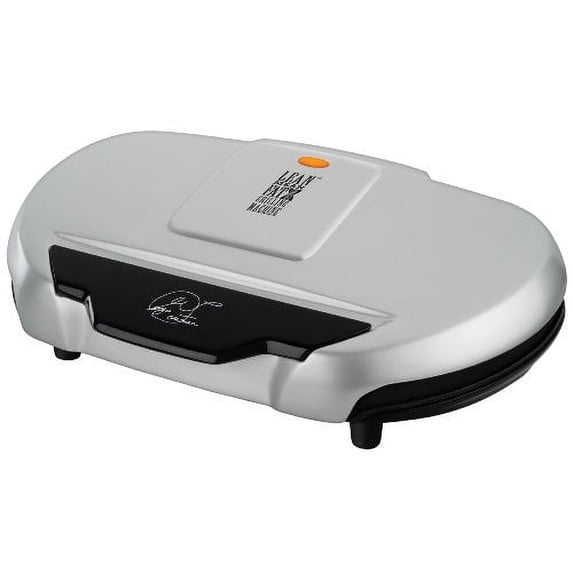 George Foreman 9-Serving Classic Plate Electric Grill and Panini Press, Silver, GR144