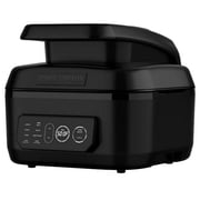 George Foreman Electric 7 Serving Indoor Grill & Air Fryer, 6 Qt 7 in 1 Multi Function Cooker with 360  Rapid Heating and Dual Heat Technology, Black