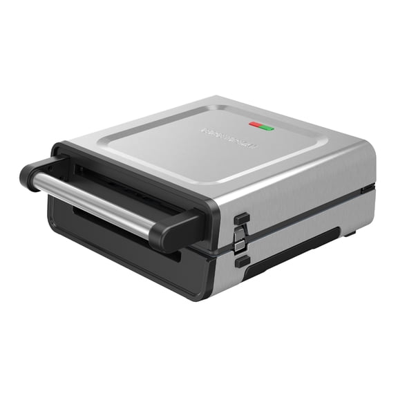 George Foreman Electric Contact Grill, Stainless Steel Housing, 1265 Watts, 4-6 Serving