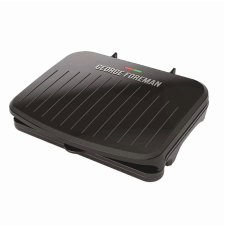 George Foreman Family-Size Grill & Panini Press, Nonstick Ceramic Coating, Fat-Removing Slope, Adjustable Angle, Indoor/Outdoor Use price history and forecast - George Foreman GR015F-1BGX
