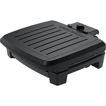 George Foreman GRECV075B Submersible Contact Grill, 75 Sq In, Black Plates