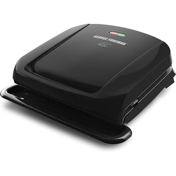 George Foreman GRP1060B: 4-Serving Removable Plate Grill & Panini Press - Black