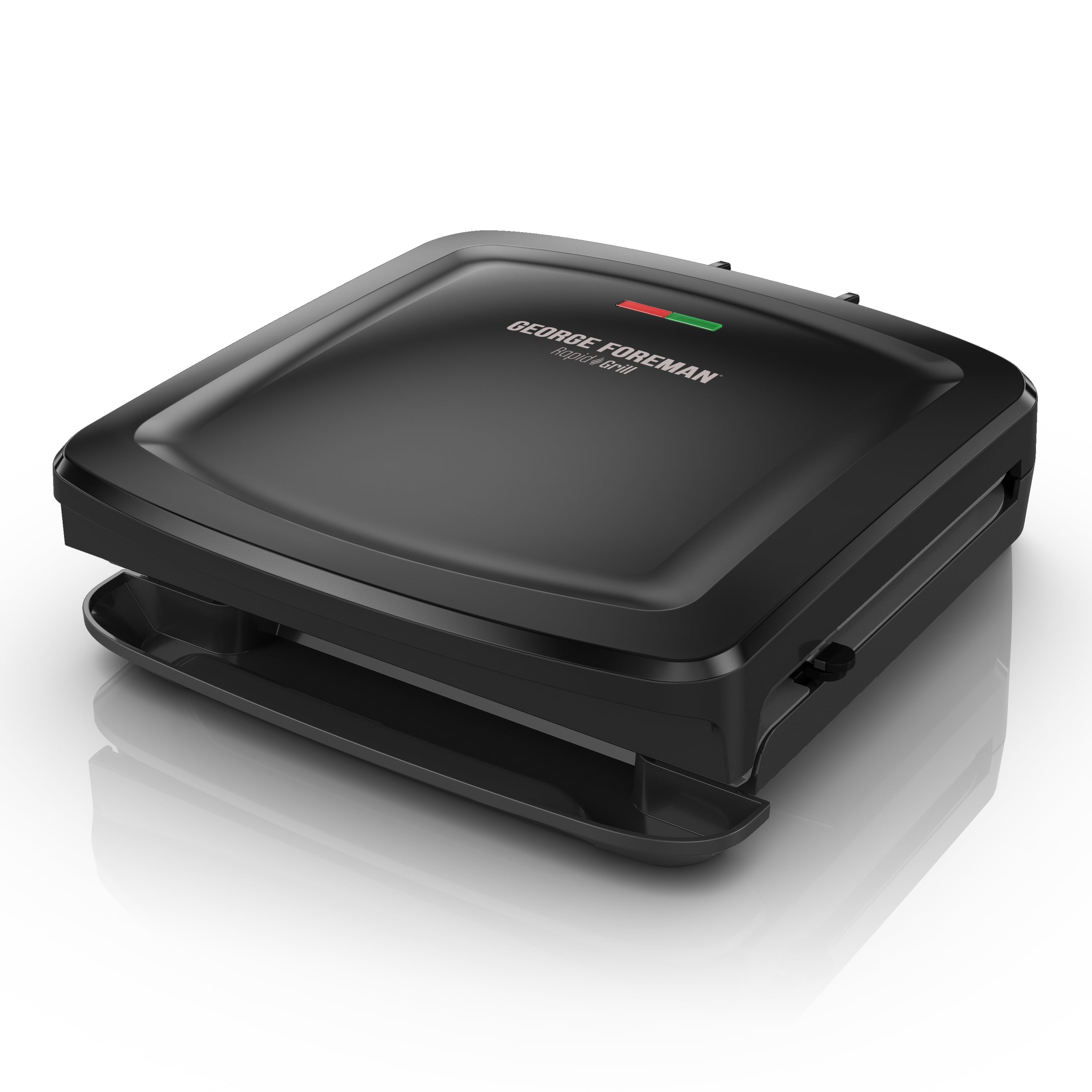 Buy George Foreman GRP0004B Plate and Panini Grill, 6 in W Cooking Surface,  12 in D Cooking Surface, 1000 W, 120 V, Black Black
