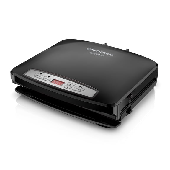 George Foreman Rapid Grill Series 6-Serving Removable Plate Electric Indoor Grill and Panini Press, Black, RPGD3994BKQ-1