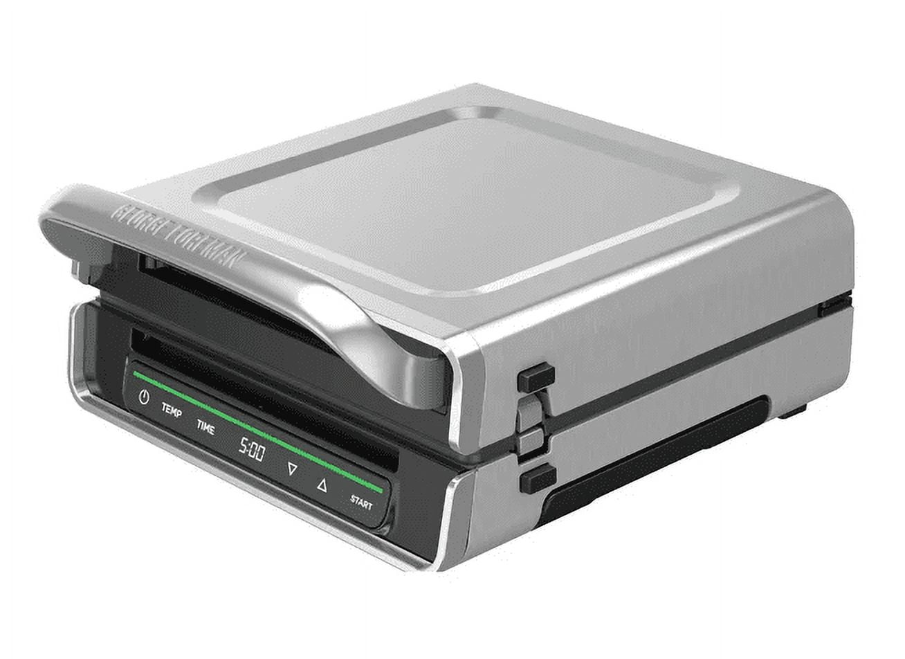 George Foreman Smokeless - Digital Smart Select, Family Size (4-6 Servings), Stainless Steel, GRD6090B
