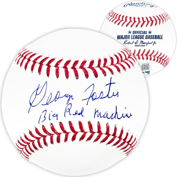 George Foster Autographed Official MLB Baseball Cincinnati Reds "Big Red Machine" Beckett BAS Witness 220717