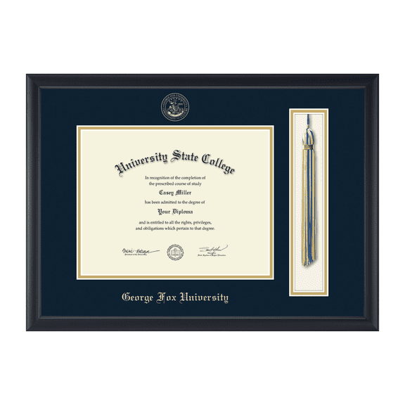 Framerly - GFU Tassel Diploma Frame In Black Moulding