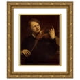 thumbnail image 1 of George Frederic Watts 12x14 Gold Ornate Wood Frame and Double Matted Museum Art Print Titled - A Lamplight Study; Herr Joachim (1868), 1 of 4