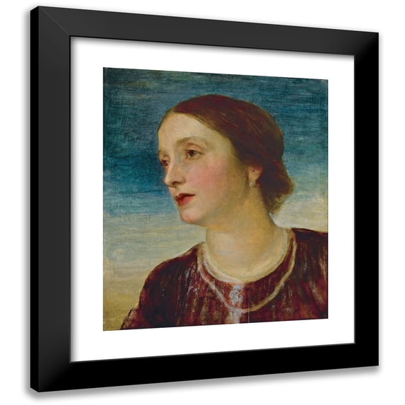George Frederic Watts 15x17 Black Modern Framed Museum Art Print Titled - Portrait of the Countess Somers