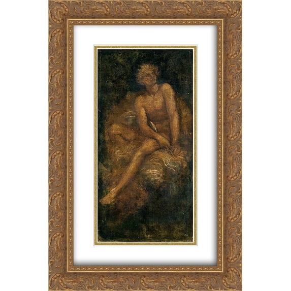 George Frederick Watts 2x Matted 16x24 Gold Ornate Framed Art Print 'Study for Hyperion'
