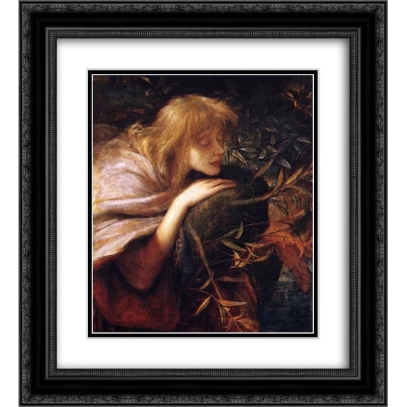 George Frederick Watts 2x Matted 20x24 Black Ornate Framed Art Print 'Ophelia'