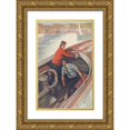 thumbnail image 1 of George Gibbs 13x18 Gold Ornate Wood Frame and Double Matted Museum Art Print Titled - Motor-Boating (1908), 1 of 4