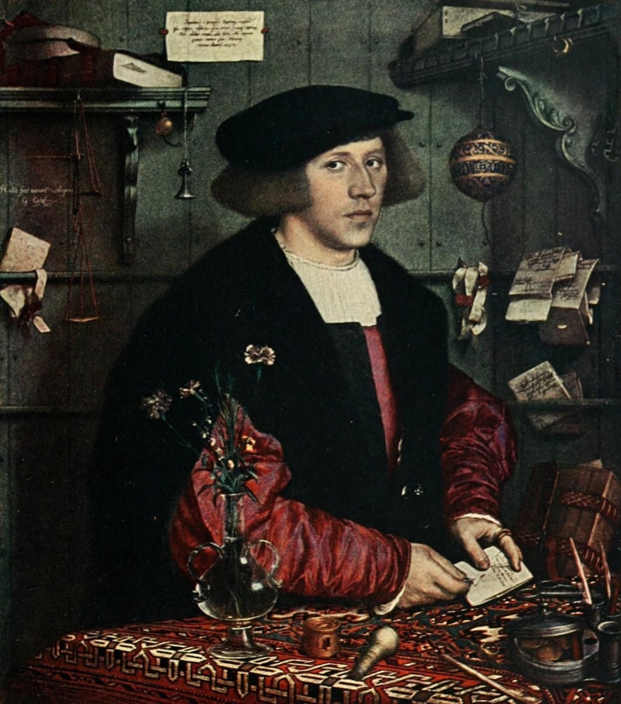 George Gisze History of Painting 1911 Canvas Art - Hans Holbein (18 x 24)