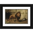thumbnail image 1 of George Goodwin Kilburne, Jr. 24x17 Black Ornate Framed Double Matted Museum Art Print Titled: A Lion Guarding His Den (1886), 1 of 5