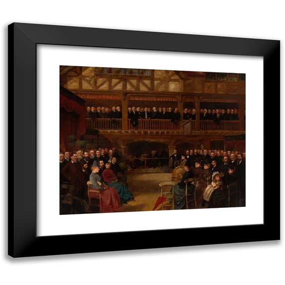George H. Bernasconi 18x15 Black Modern Framed Museum Art Print Titled - Meeting of the City of Birmingham Pharmaceuticals (1888)