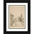 thumbnail image 1 of George H. Langzettel 14x18 Black Ornate Wood Framed Double Matted Museum Art Print Titled - Perspective Problem, Grand Avenue from Quinnipiac&nbsp;Avenue (Late 19th-Mid-20th&nbsp;Century), 1 of 5