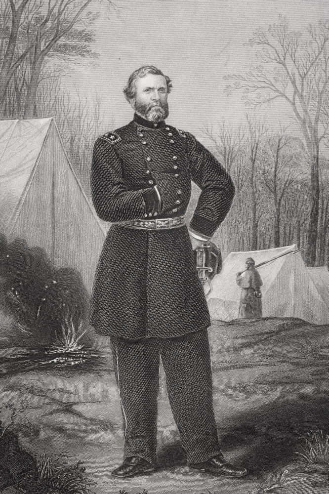 George H Thomas 1816 To 1870 Union General During American Civil War From Painting By Thomas Nast Canvas Art - Ken Welsh Design Pics (11 x 17)