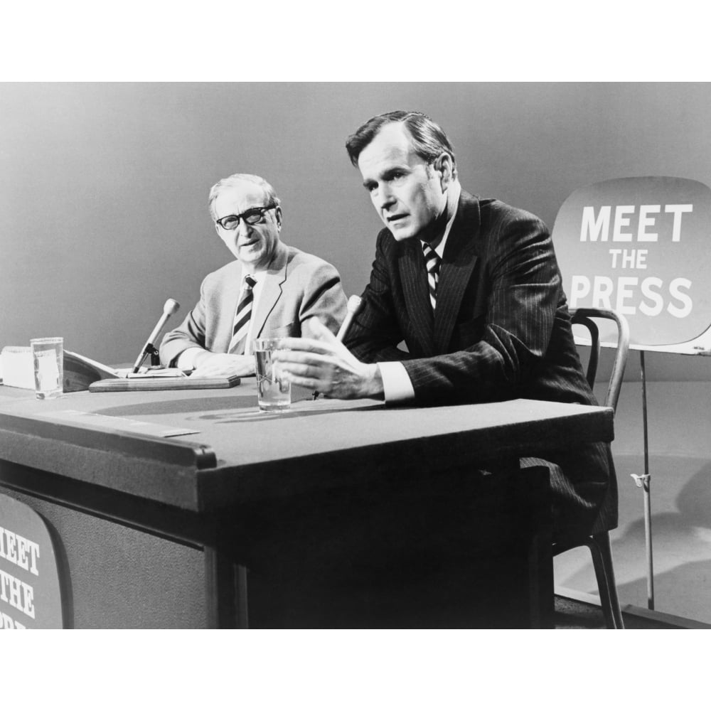 George H. W. Bush On 'Meet The Press' Tv Program In 1971. The Future U ...