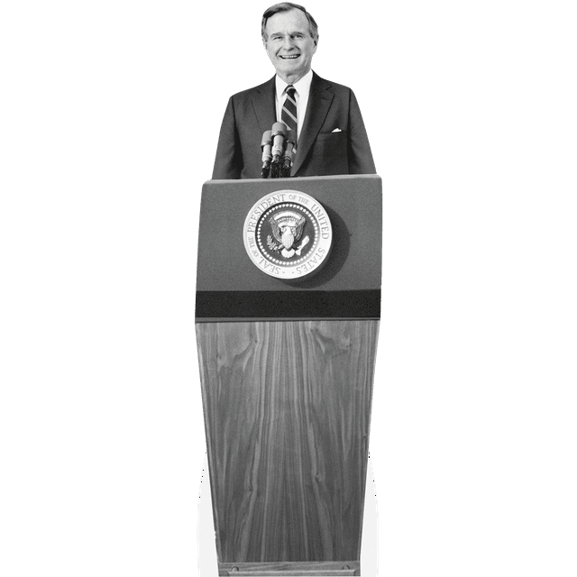 H W Bush (Speech) Lifesize Cardboard Cutout Standee