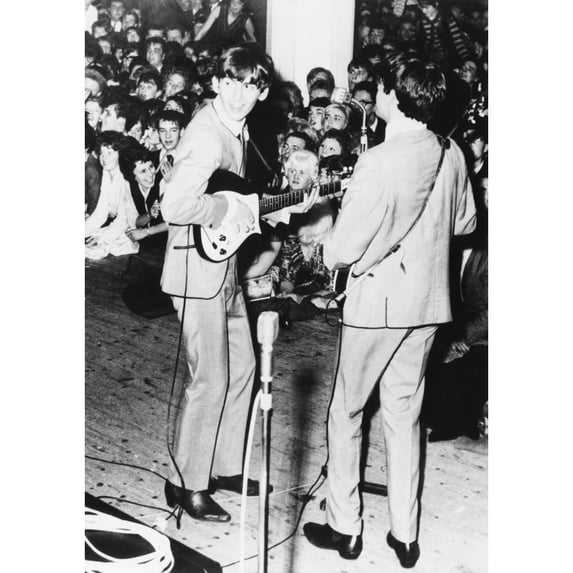 George Harrison (Left) And Paul Mccartney History (18 x 24)