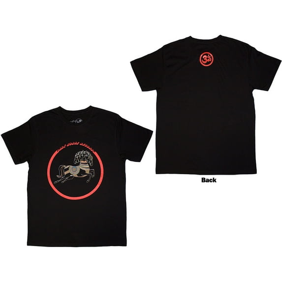 George Harrison Unisex T-Shirt Dark Horse Logo (Black) (Back Print) (Medium)