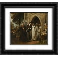 thumbnail image 1 of George Hemming Mason 2x Matted 22x20 Black Ornate Framed Art Print 'The Village Wedding, Watley Abbey ', 1 of 2