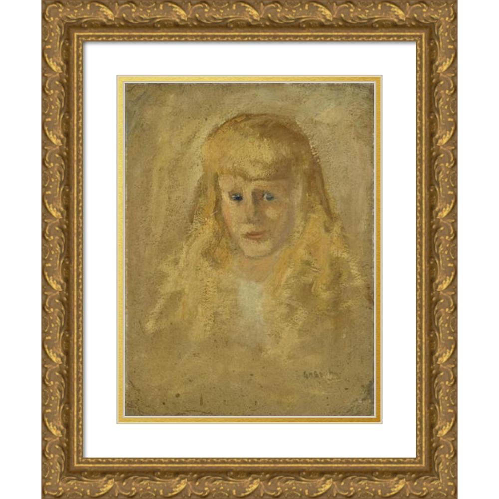 George Hendrik Breitner 14x18 Gold Ornate Wood Frame and Double Matted ...