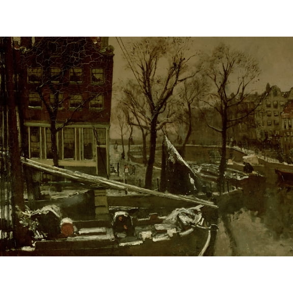 George Hendrik Breitner Winter Amsterdam Painting Extra Large XL Wall Art Poster Print