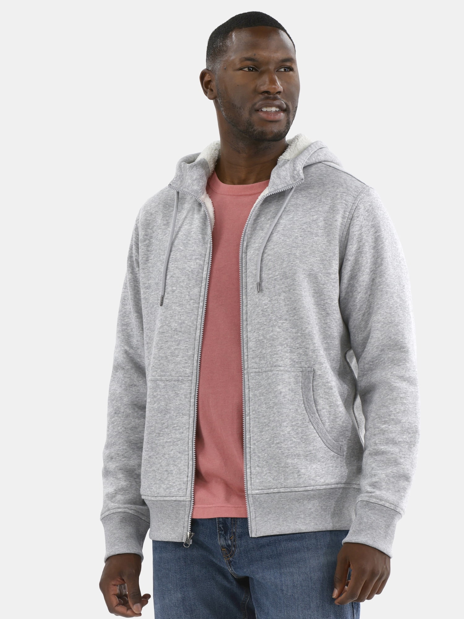 George Men's High Pile Fleece Hoodie Jacket, Sizes S-3XL - Walmart.com