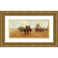 thumbnail image 1 of George Hillyard Swinstead 24x13 Gold Ornate Framed and Double Matted Museum Art Print Titled - When the Boats Come In, 1 of 4