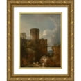 thumbnail image 1 of George Howland Beaumont 19x24 Gold Ornate Framed and Double Matted Museum Art Print Titled - Conway Castle, 1 of 4