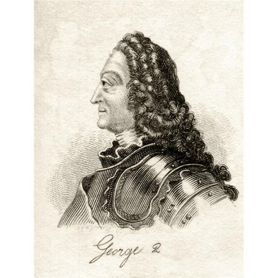 George II 1683-1760 George Augustus King of Great Britain & Ireland 1727-1760 Duke of Brunswick-Luneburg Archtreasurer Poster Print - Large - 24 x 34