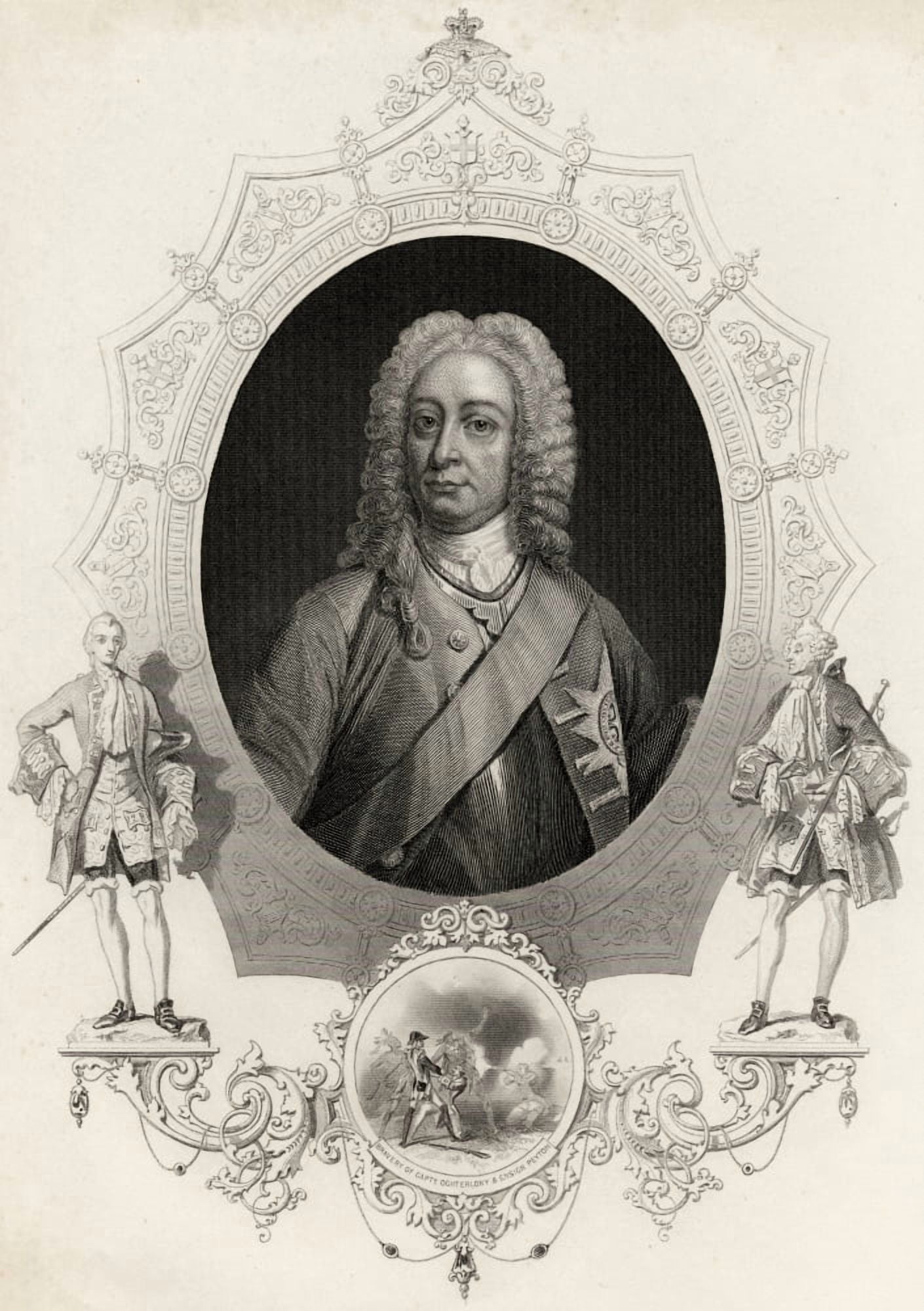George Ii 1683-1760 King Of England (1727-1760) 19Th Century Print From An Original Painting By J Faber Canvas Art - Ken Welsh Design Pics (12 x 18)