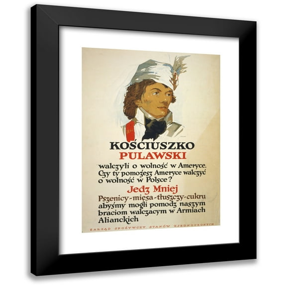 George Illian 11x14 Black Modern Framed Museum Art Print Titled - Kościuszko, Pułaski (1917)