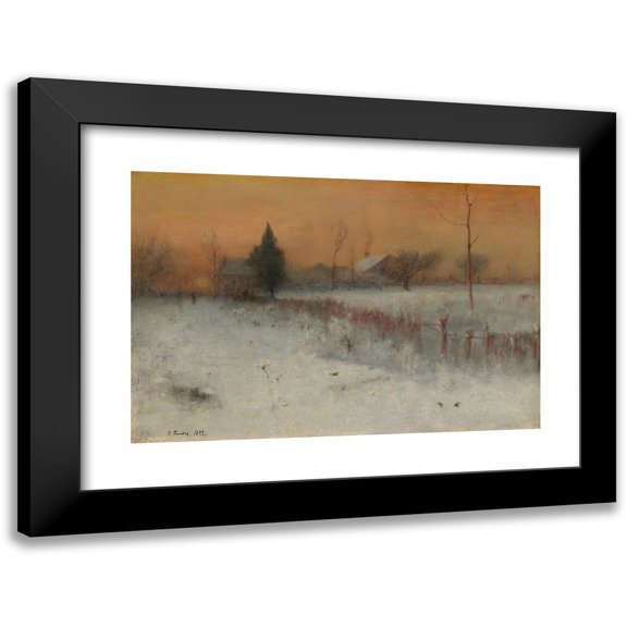 George Inness 14x11 Black Modern Framed Museum Art Print Titled - Home at Montclair (1892)