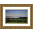 thumbnail image 1 of George Inness 14x11 Gold Ornate Wood Frame and Double Matted Museum Art Print Titled - Across the Campagna (1872), 1 of 4