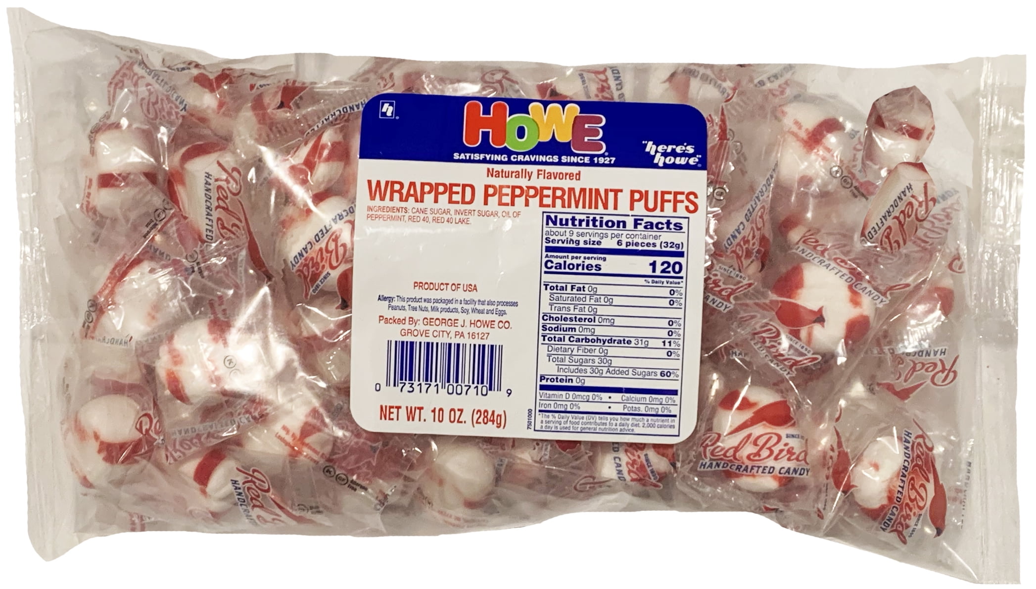 George J Howe's, Lay Down Candy, Peppermint Puffs, 10 oz. Bag - Walmart.com