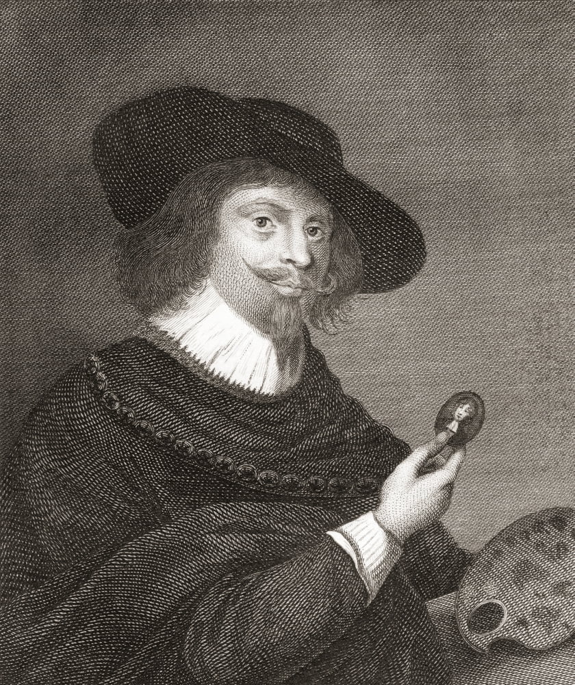 George Jamesone or Jameson c 1587 Canvas Art - Ken Welsh Design Pics (24 x 30)