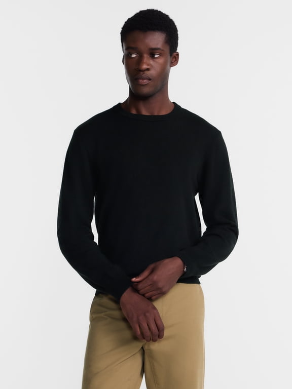 Men's and Men's Big & Tall Jersey Crewneck Sweater, Lightweight, Sizes XS-3XLT