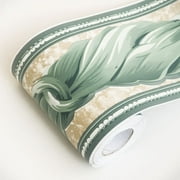 George & Jimmy Artsy Cable Rope Self-Adhesive Wallpaper Peel and Stick Wall borders 3.9"X394" Sage Green