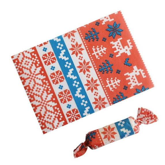 George & Jimmy Pixcel Moose 500 pieces Candy Wax Papers Caramel Candy Wrappers Twisting Candy Wrapping Papers Red color