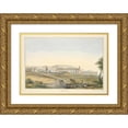 thumbnail image 1 of George John Morant 24x18 Gold Ornate Framed and Double Matted Museum Art Print Titled - View Of&nbsp;Paestum, 1 of 4