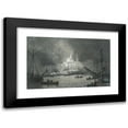 thumbnail image 1 of George Jones 18x13 Black Modern Framed Museum Art Print Titled - Fire on the Thames (ca. 1808), 1 of 5