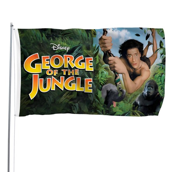 George of the Jungle-themed Printed Flag Perfect gift for fans, friends, and family members, and suitable for indoor and outdoor activities, party decorations.48"x71" (120cm180cm)