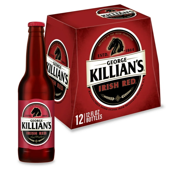 George Killian's Irish Red Beer, 12 Pack, 12 fl oz Glass Bottles, 5.2% ABV