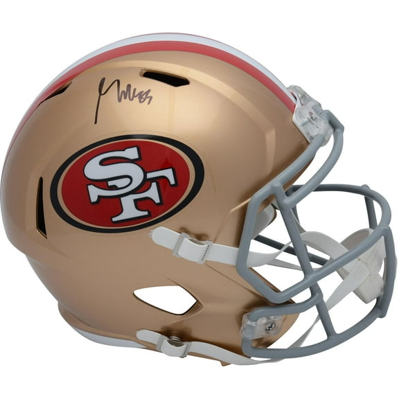 George Kittle San Francisco 49ers Autographed Riddell Speed Replica Helmet - Fanatics Authentic Certified