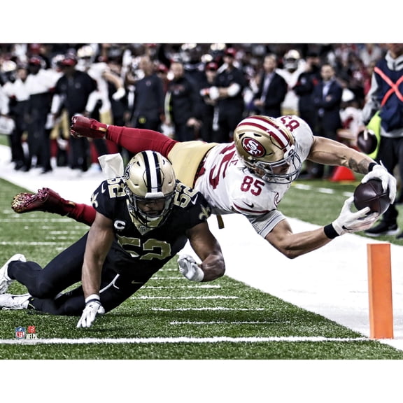 George Kittle San Francisco 49ers Unsigned Diving Touchdown Photograph